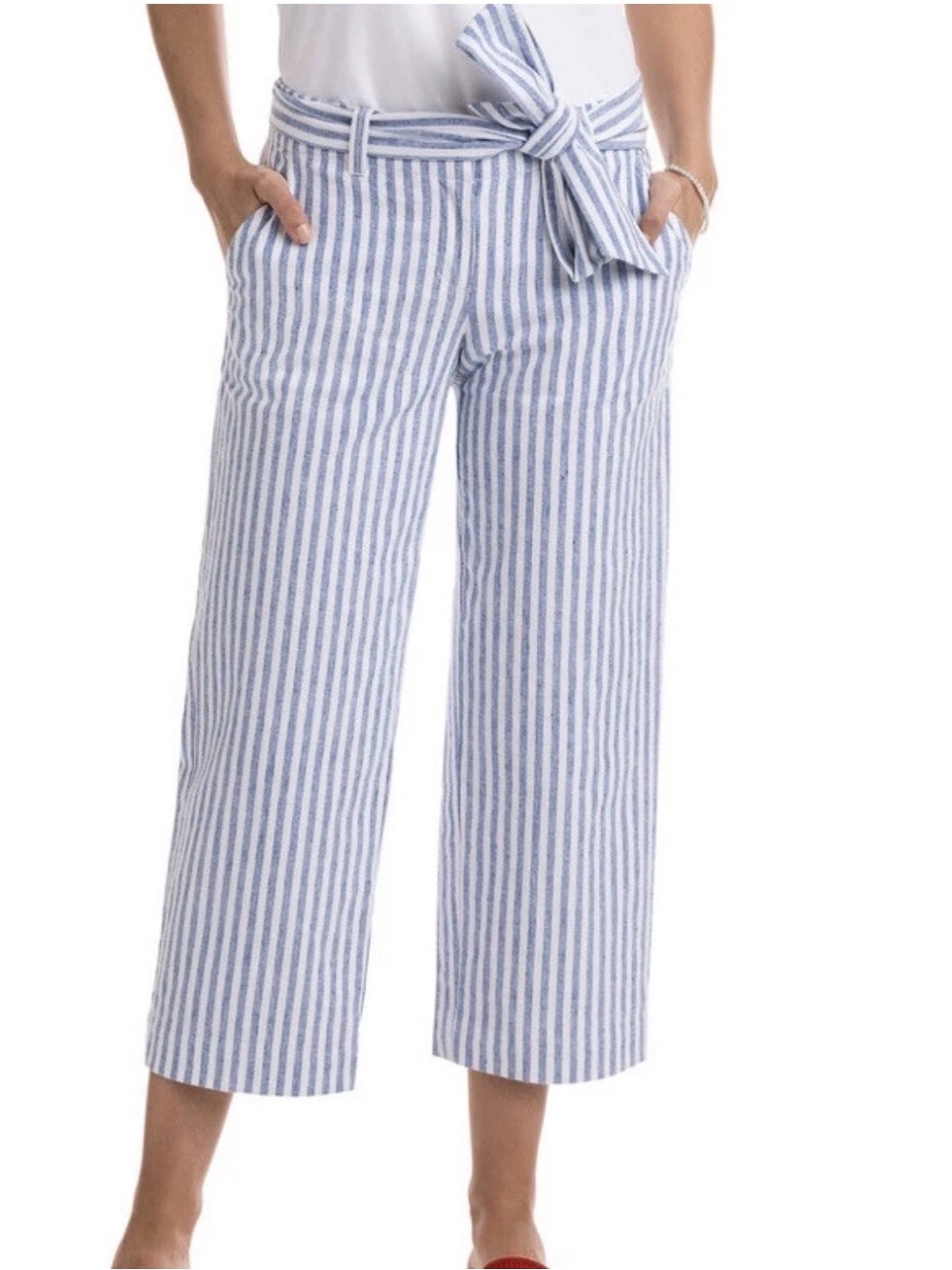 NWT Tiamo Stripe Catamaran Pants in Yacht Blue